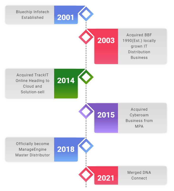 About Bluechip IT, Timeline