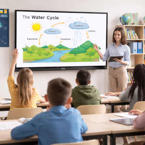 Classroom lesson using CommBox Classic S5 interactive display