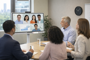  Neat Board 32 used in a huddle room