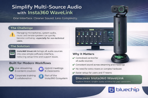  Insta360 WaveLink infographic for multi-source audio workflows
