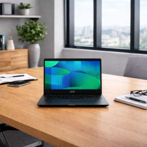 Acer business laptop for SMB workplaces with built-in security features