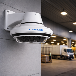Avigilon H5A multisensor camera in warehouse environment