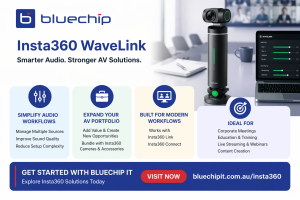 Insta360 WaveLink infographic for AV portfolio and audio solutions